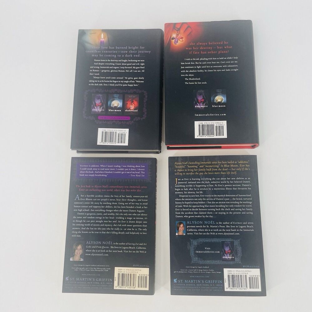 The Immortals Series Alyson Noel 4 Book Lot 2 Hard FE FP DJ + 2 Soft Covers - Picture 3 of 13